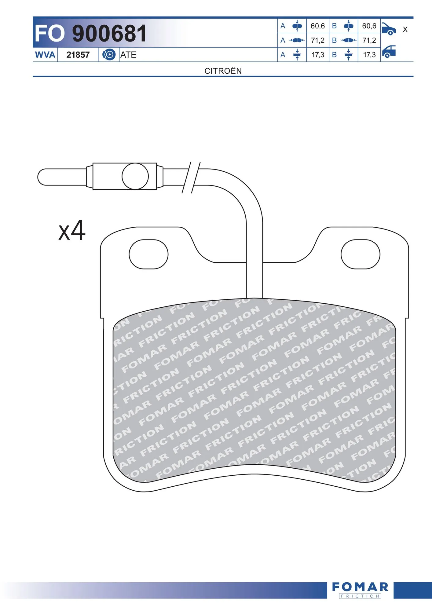 Brake Pad Set, disc brake